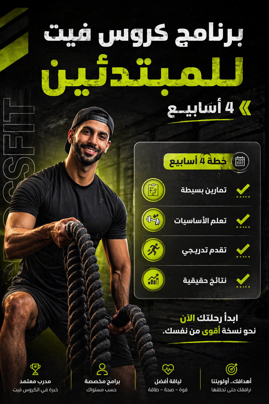 برنامج كروس فيت للمبتدئين 4 أسابيع